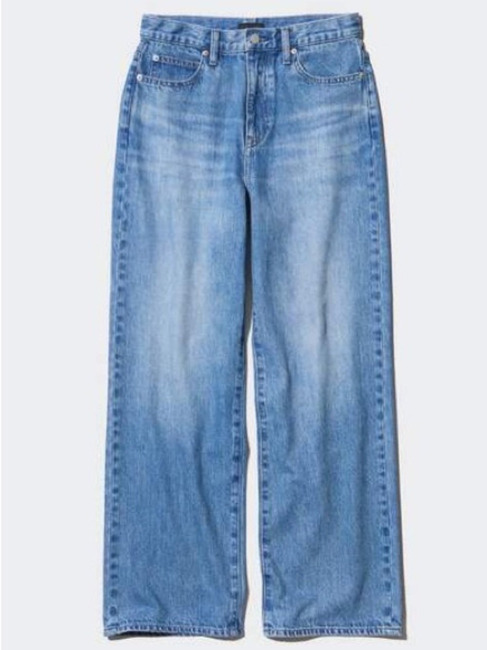 Uniqlo Women's Wide-Leg Jeans in Light Blue Wash